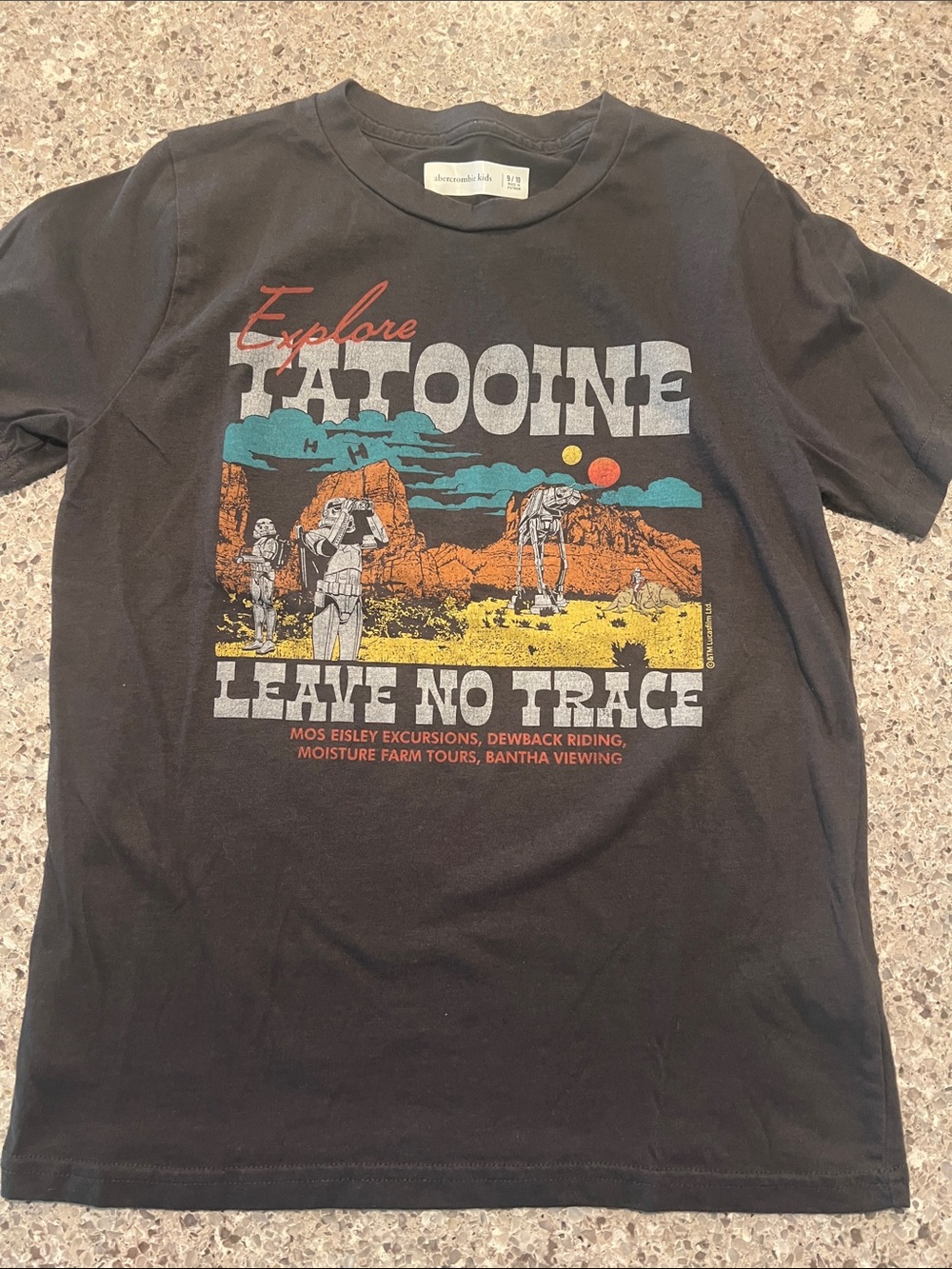 Abercrombie Star Wars Kids 'Explore Tatooine' Black Graphic Tee
